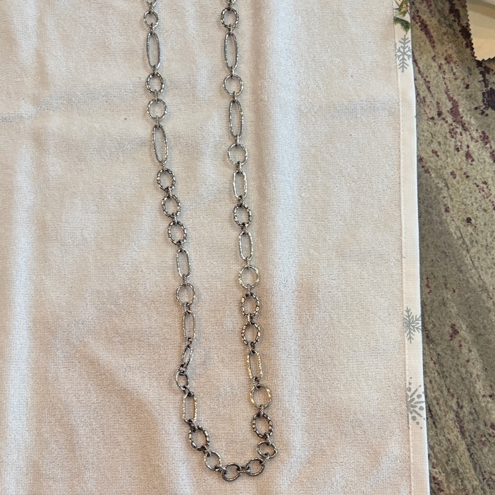 Brighton Silver Oval Link Necklace